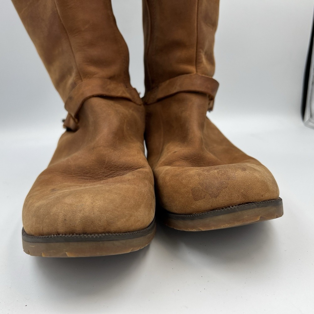 Teva De La Vina Tall Riding Boots Women's 9 Brown Leather Zip Waterproof 1003011 - Picture 3 of 11